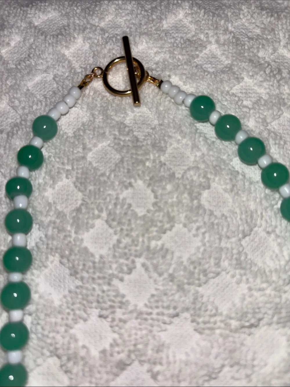 Teal Beaded Necklace with Enamel Swallow Pendant - Women Jewelry